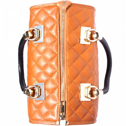 E Leather Boston Bag
