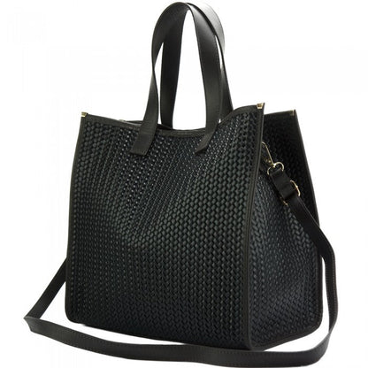 Emily Weave Tote ~ Black