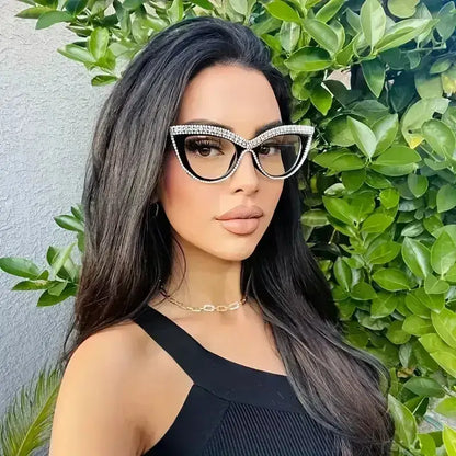 Rhinestone Frame Designer Glasses
