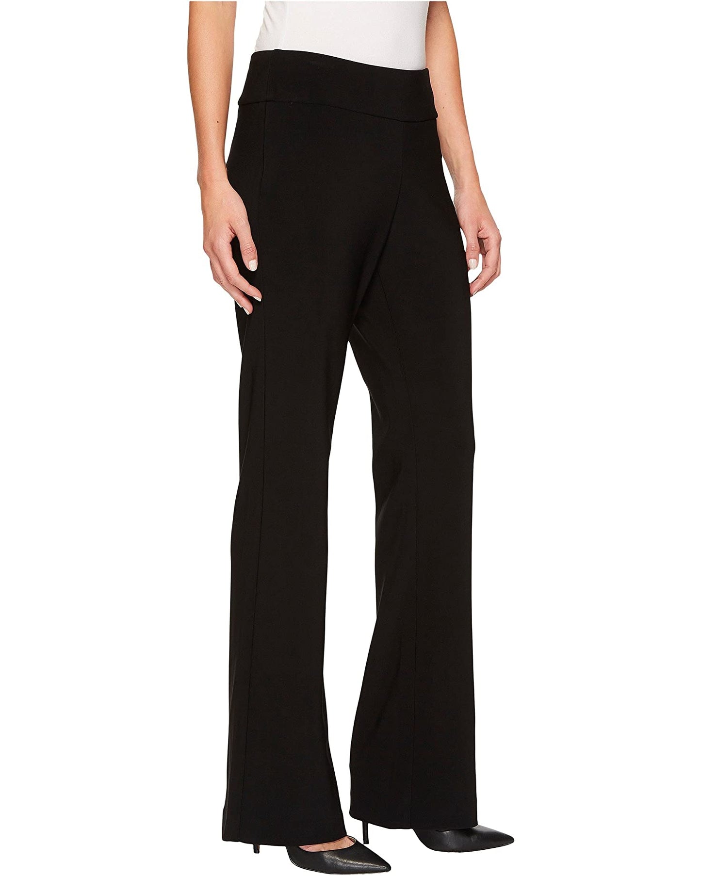 P-25   Krazy Larry Black Boot Cut Microfiber Pants