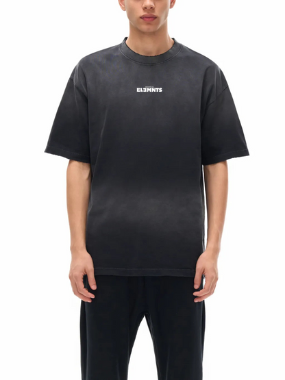 ESSNTIAL ELEMNTS Unisex 260G Sun Fade Hand-Frayed Cotton Tee