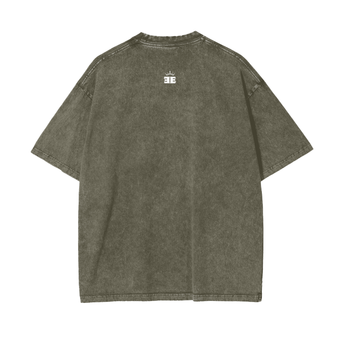 ESSNTIAL ELEMNTS Acid Wash Unisex Oversize Tee