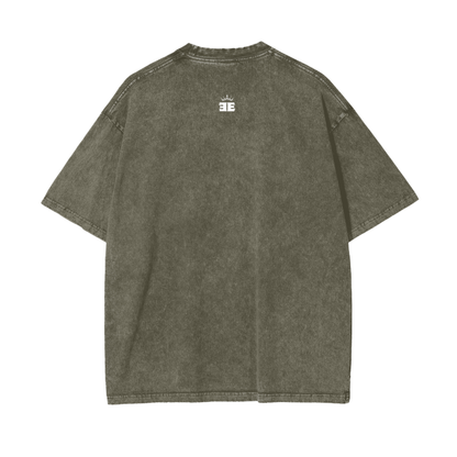 ESSNTIAL ELEMNTS Acid Wash Unisex Oversize Tee
