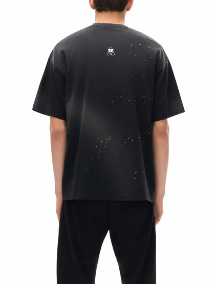 ESSNTIAL ELEMNTS Unisex 250G Paint Splatter Faded Tee
