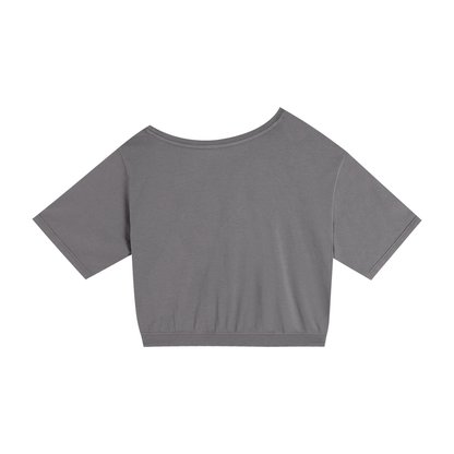 ESSNTIAL ELEMNTS Women's Asymmetric Shoulder OS Tee