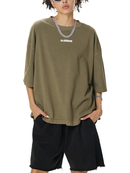ESSNTIAL ELEMNTS Unisex 260G Vintage Washed Boxy Tee