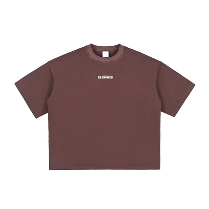 ESSNTIAL ELEMNTS Unisex 260G Vintage Washed Boxy Tee