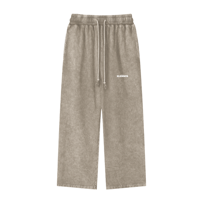 ESSNTIAL ELEMNTS Unisex 360G Acid Wash Wide Pants