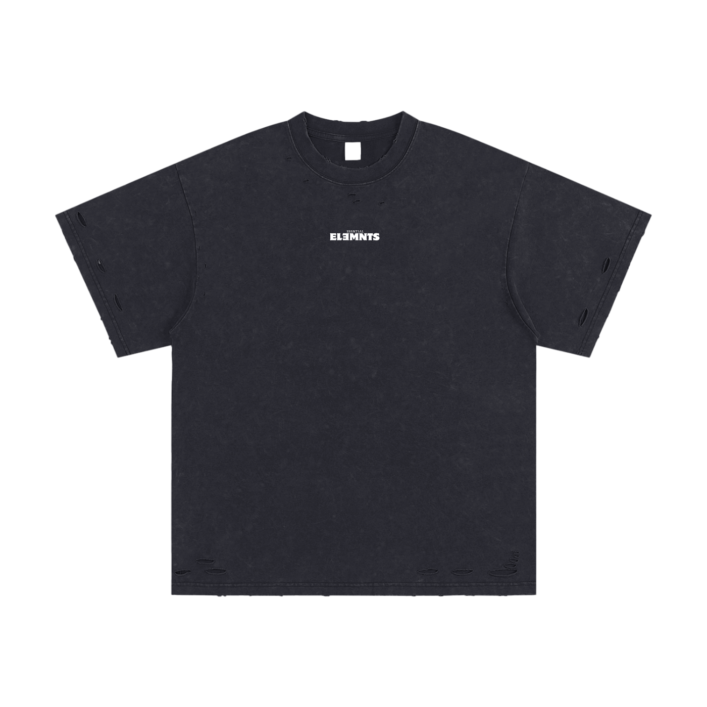 ESSNTIAL ELEMNTS Unisex 300G HW Washed Handfrayed Tee