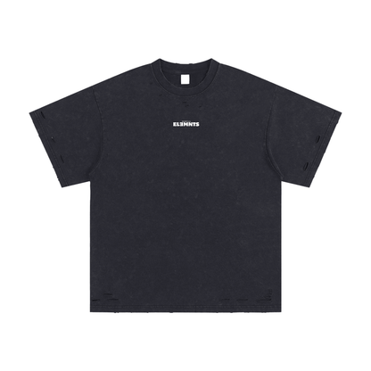 ESSNTIAL ELEMNTS Unisex 300G HW Washed Handfrayed Tee
