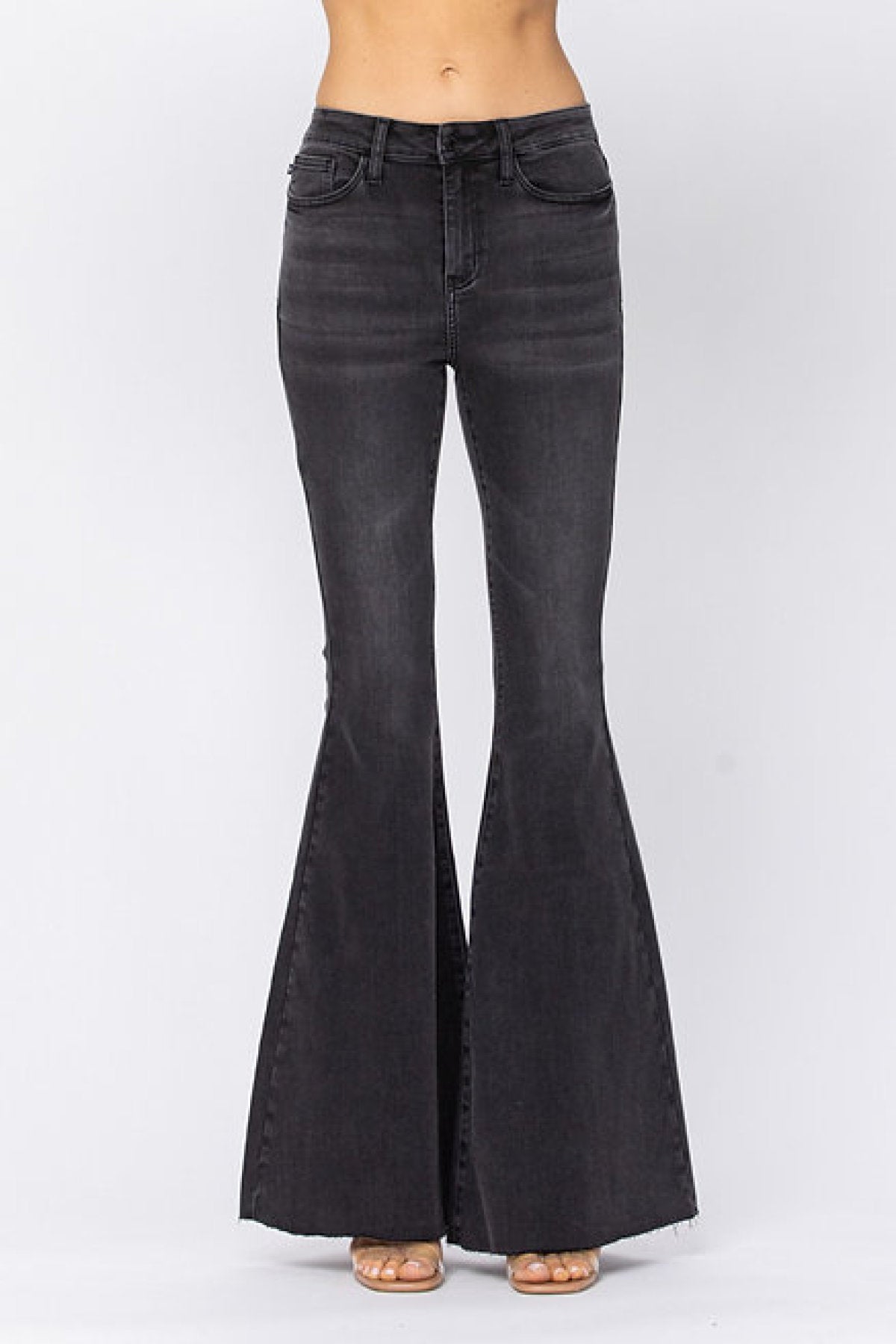 Judy Blue Black Wash High Rise Super Flare Jeans