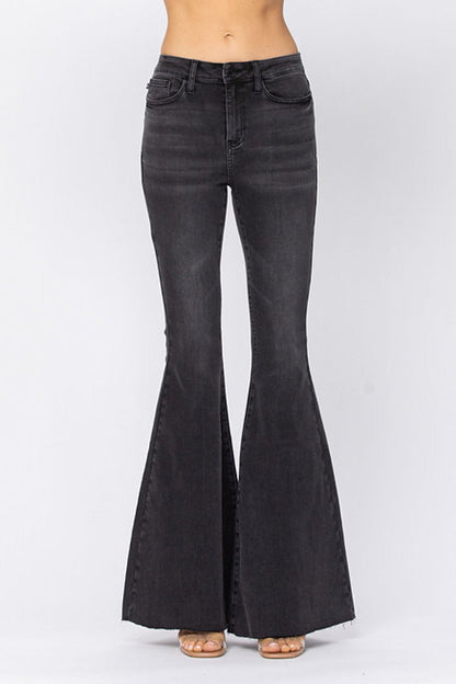 Judy Blue Black Wash High Rise Super Flare Jeans