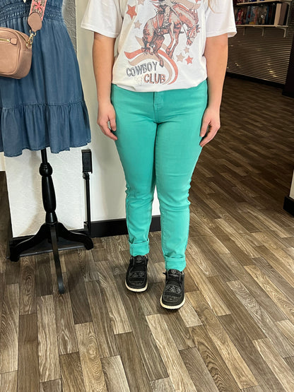 Aquamarine High Waisted Judy Blue Jeans