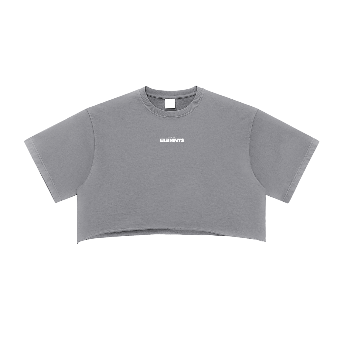 ESSNTIAL ELEMNTS Women's 280G Washed Raw Edge Crop