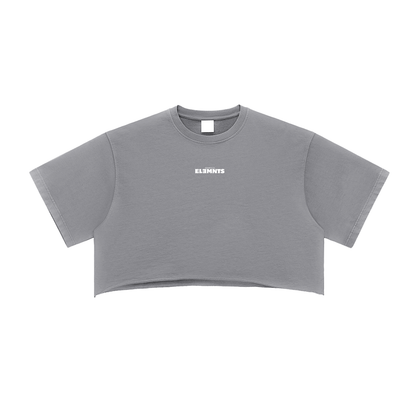 ESSNTIAL ELEMNTS Women's 280G Washed Raw Edge Crop