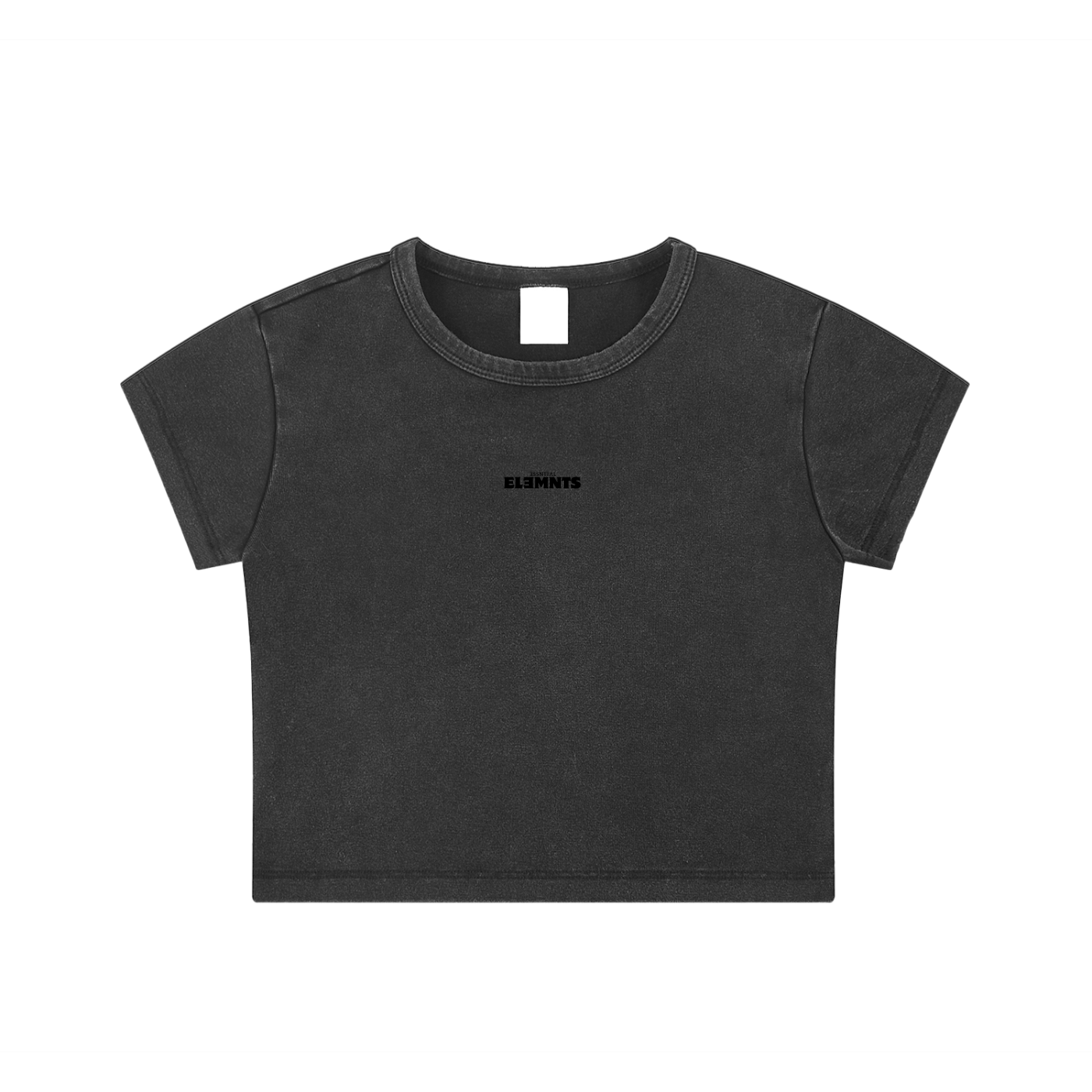 ESSNTIAL ELEMNTS Women's 235G Snow Washed Crop Top Tee