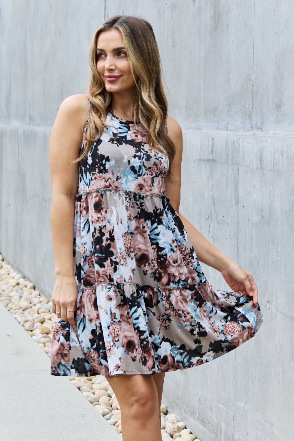 Heimish Fell in Love Full Size Floral Sleeveless Dress