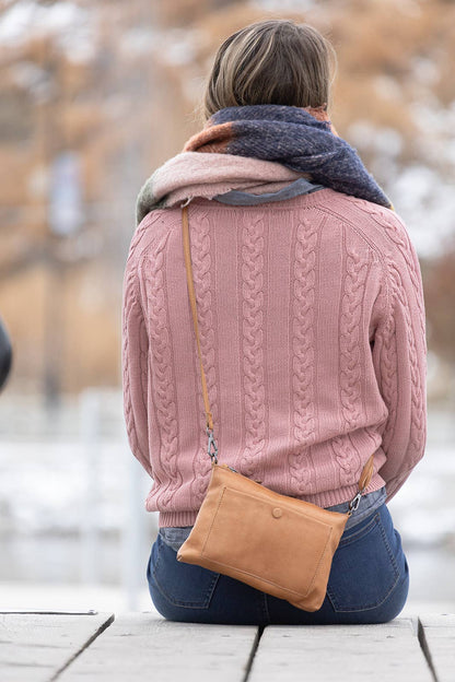 [MIA] SMALL CROSSBODY & CLUTCH | SUPER SOFT NAPPA LEATHER: TAN