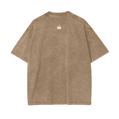 ESSNTIAL ELEMNTS Acid Wash Unisex Oversize Tee