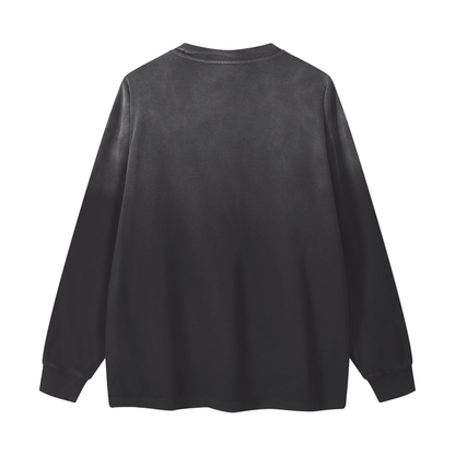 ESSNTIAL ELEMNTS Unisex 270G Gradient Washed VT LS Tee