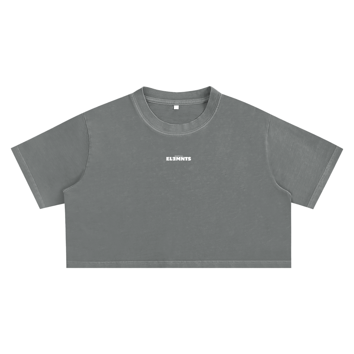 ESSNTIAL ELEMNTS Women's Snow Washed Crop Top Tee