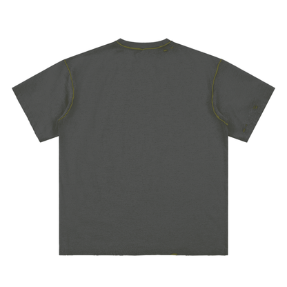 ESSNTIAL ELEMNTS Unisex Hand-frayed Reversible Tee