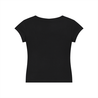 ESSNTIAL ELEMNTS Women's 215G V-Neck Thin Bodycon Tee