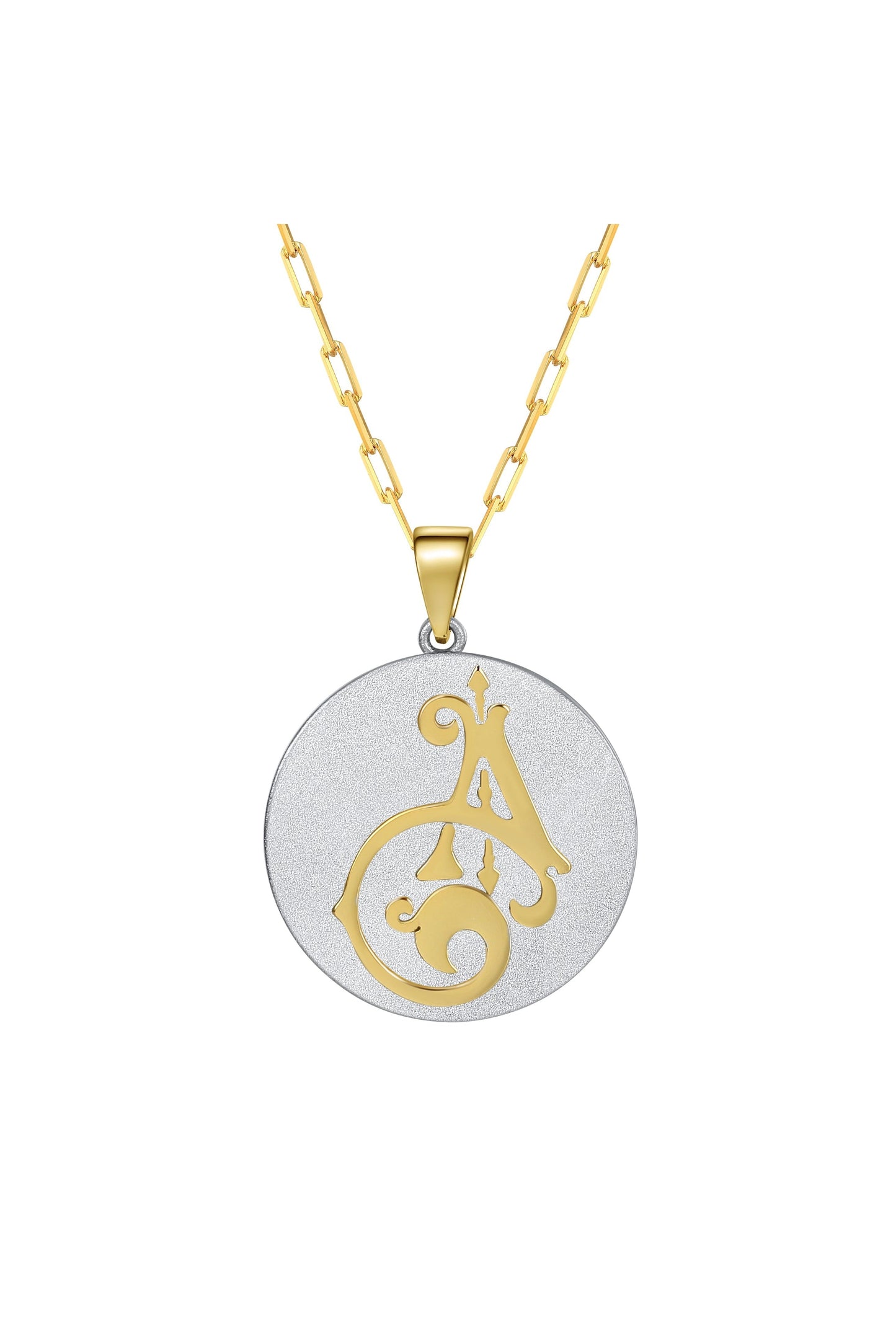 Fancy Initial Pendant Necklace by Saints & Saviors