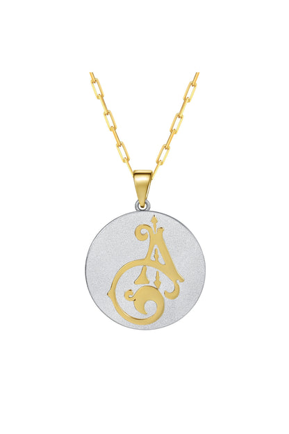 Fancy Initial Pendant Necklace by Saints & Saviors