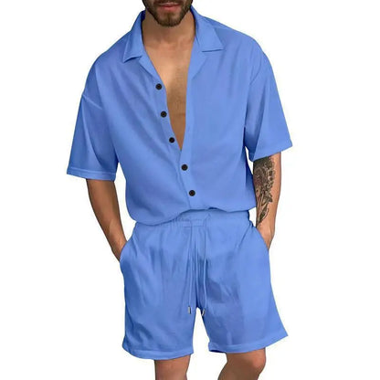 Cardigan casual beach shorts set