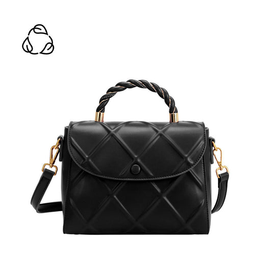 Ruby Black Recycled Vegan Top Handle Bag
