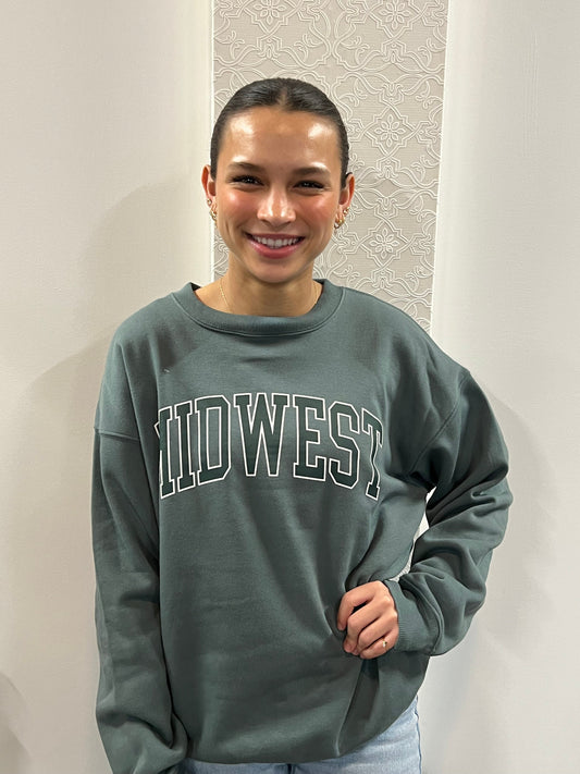 Midwest Printed Fleece Round Neck Sweatshirts