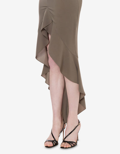 Philosophy di Lorenzo Serafini Crepe Dress with Raffles