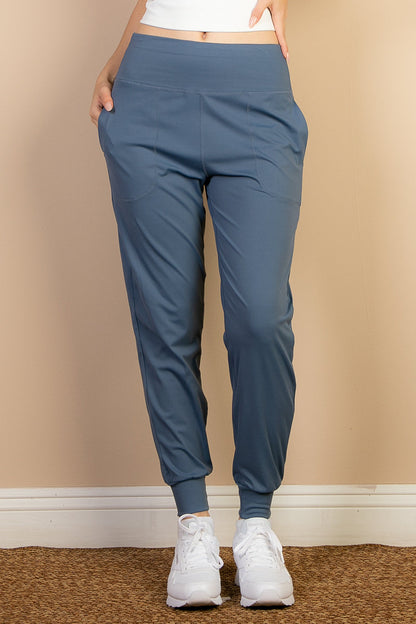 High Waisted Wide Waistband Joggers (CAPELLA)