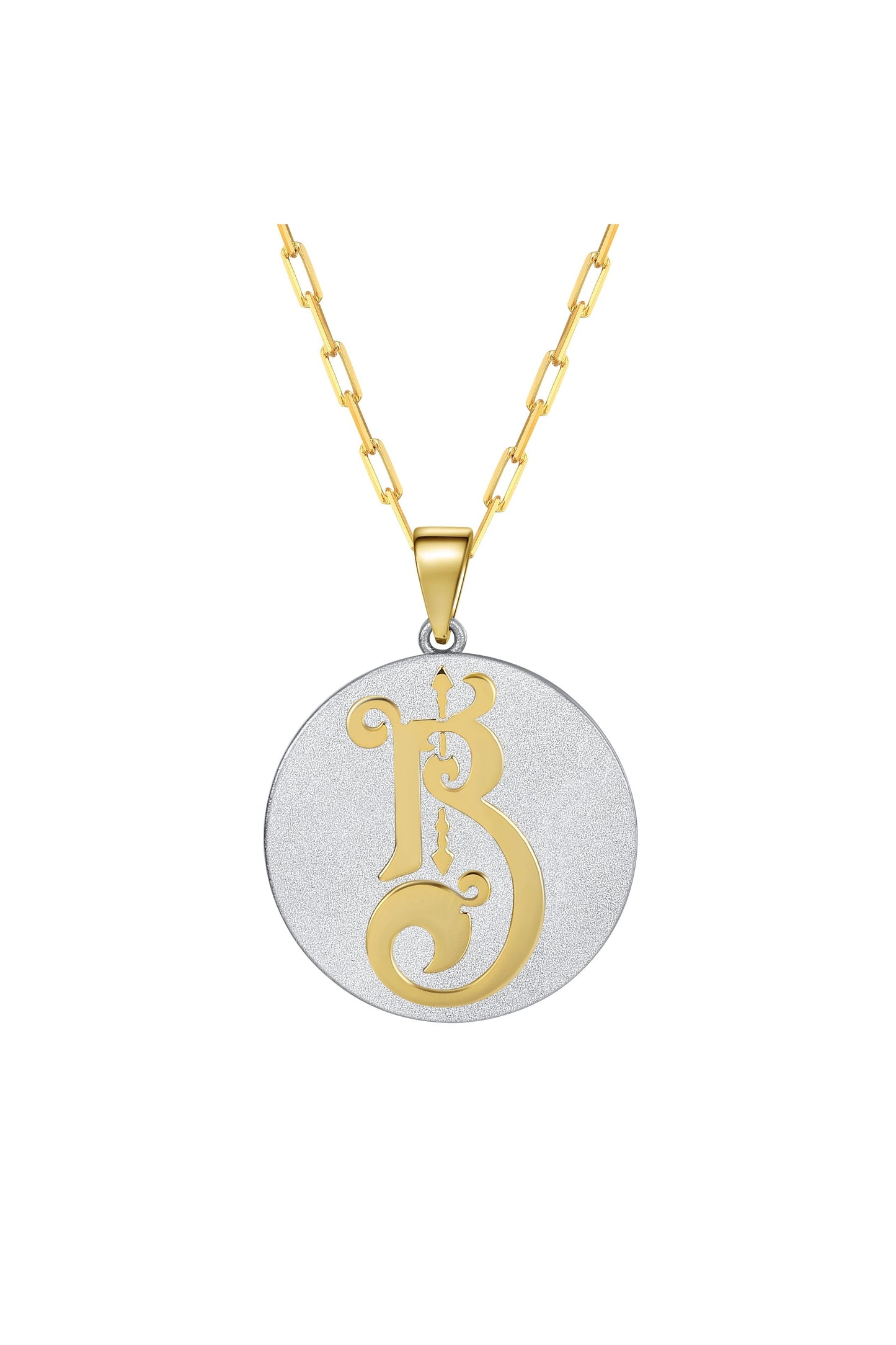 Fancy Initial Pendant Necklace by Saints & Saviors