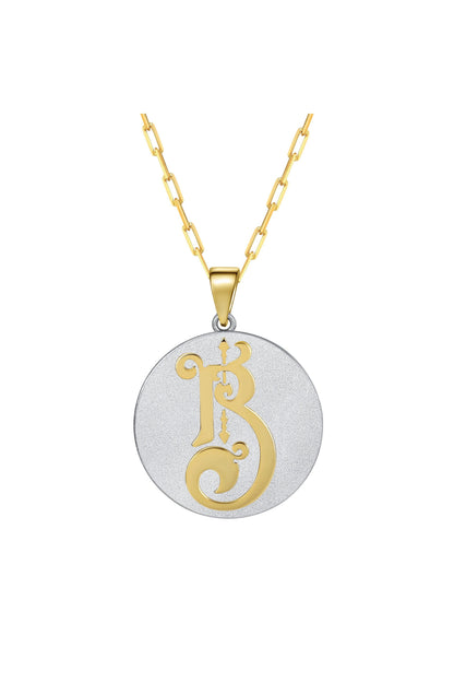 Fancy Initial Pendant Necklace by Saints & Saviors