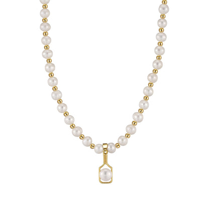 Pickleball Paddle Pearly Necklace