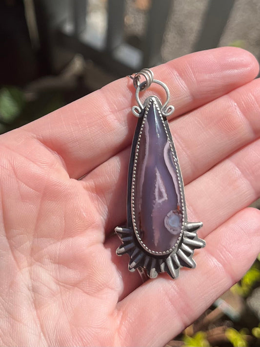 Purple Passion Sun Teardrop Necklace