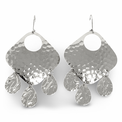 Hammered Chandelier Earrings