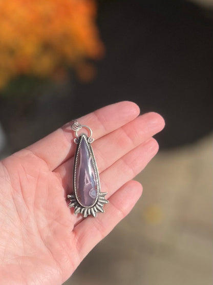 Purple Passion Sun Teardrop Necklace