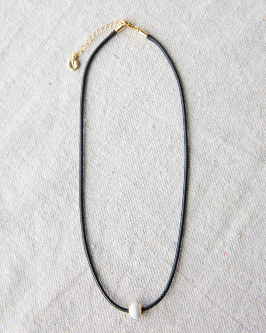 Pearl and Cord Necklace