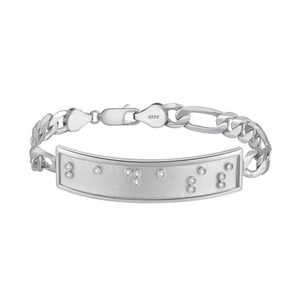 Touchstone Badass ID Link Bracelet in Silver