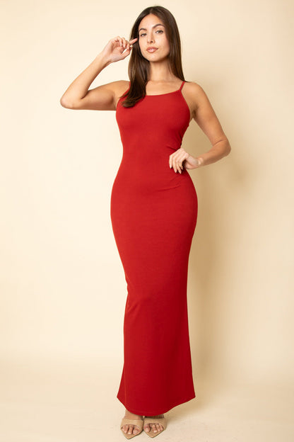 Ribbed Mermaid Hem Camisole Maxi Dress (CAPELLA)