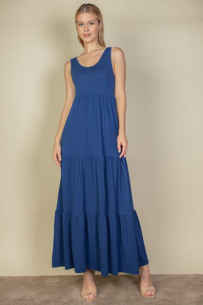 Solid Layered Hem Dress (CAPELLA)