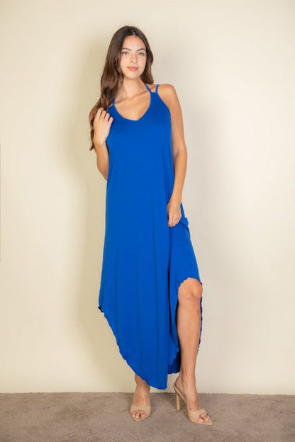 Solid Cami Double Strap Loose fit Dress (CAPELLA)