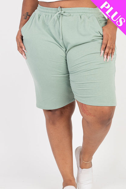 Plus Size French Terry Bermuda Shorts (CAPELLA)