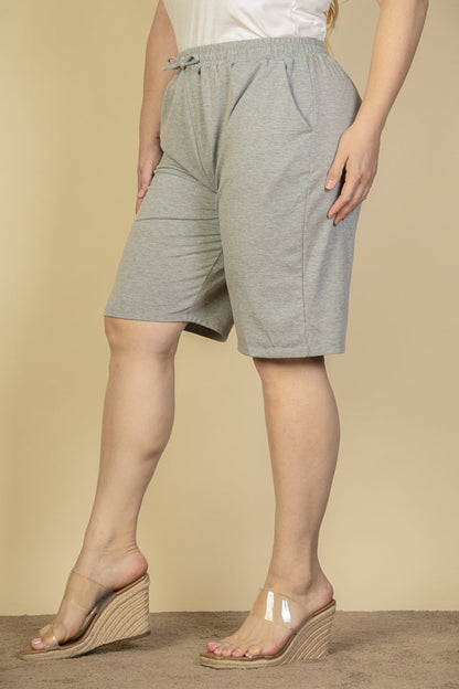 Plus Size French Terry Bermuda Shorts (CAPELLA)