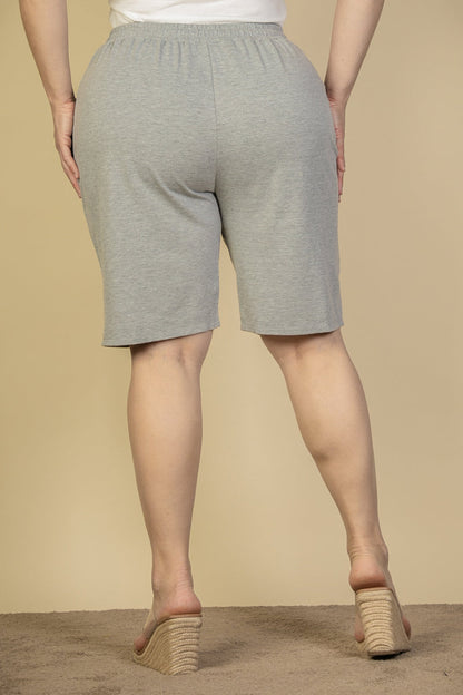 Plus Size French Terry Bermuda Shorts (CAPELLA)