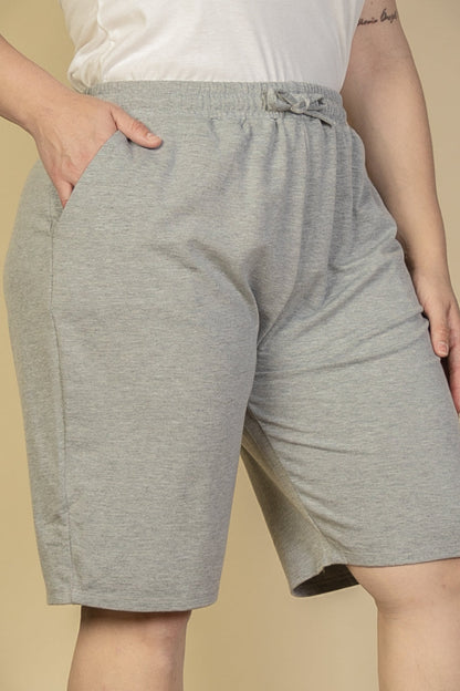 Plus Size French Terry Bermuda Shorts (CAPELLA)