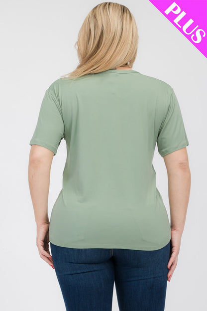 Plus Size Basic Short Sleeve T-shirt (CAPELLA)